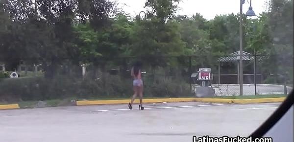  Picking up dumped and stranded Latina for a quickie
